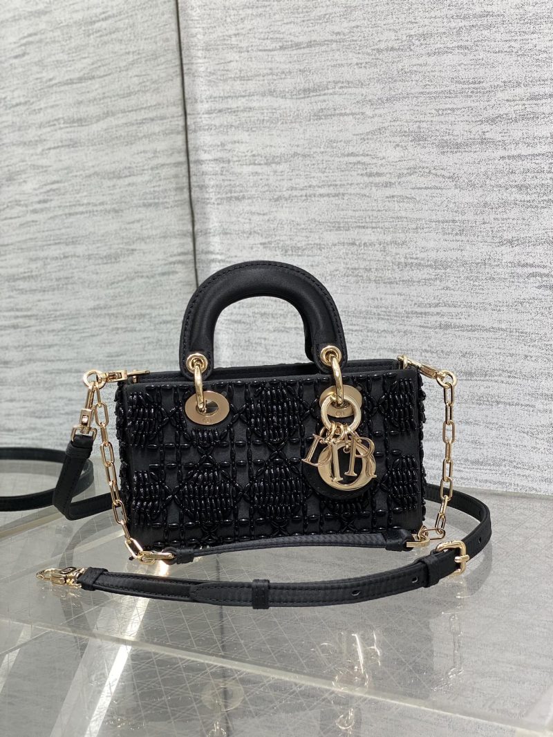 img_2b46f204_20240918_i1726638310_1610_3_jpg MINI LADY BAG 16 IN BLACK SATIN AND CALFSKIN WITH BEADED DESIGN