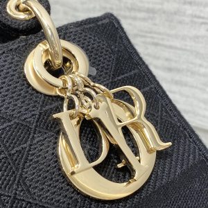 SMALL 24 LADY BAG IN BLACK CANVAS