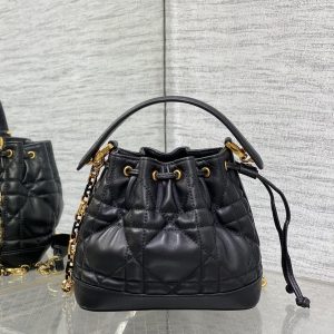 img_2b46f204_20240925_i1727255579_3788_1_jpg SMALL 18 JOLIE BUCKET BAG BLACK MACROCANNAGE LAMBSKIN