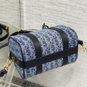 GROOVE 20 BAG IN DENIM BLUE OBLIQUE MONOGRAM JACQUARD