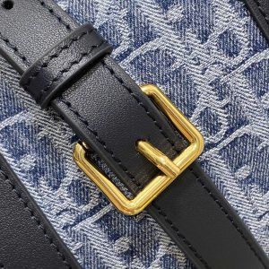 GROOVE 20 BAG IN DENIM BLUE OBLIQUE MONOGRAM JACQUARD