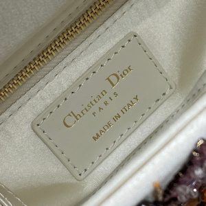 CD Lady 17cm White Canvas Crystal Embellished