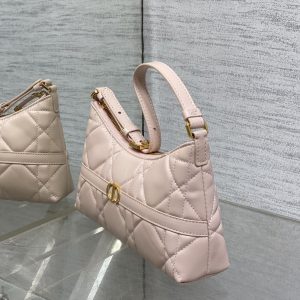 MISS CARO CIGALE MINI 18 BAG POWDER PINK MACROCANNAGE LAMBSKIN