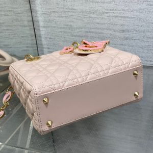 CD Lady Bag 20cm Pink Lambskin Pink Charm