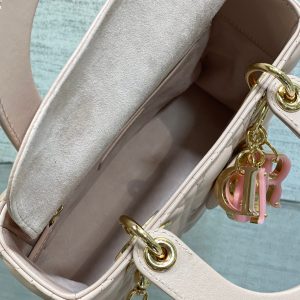 CD Lady Bag 20cm Pink Lambskin Pink Charm