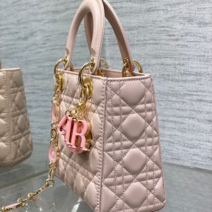 CD Lady Bag 20cm Pink Lambskin Pink Charm