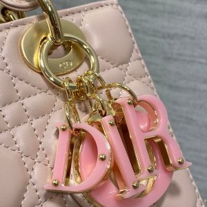 CD Lady Bag 20cm Pink Lambskin Pink Charm