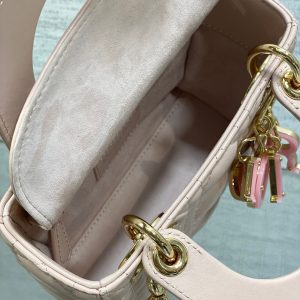 CD Lady 17cm Pink Lambskin Pink Charm