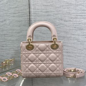 CD Lady 17cm Pink Lambskin Pink Charm