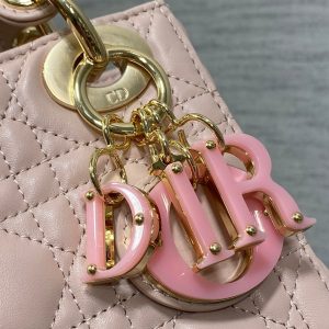 CD Lady 17cm Pink Lambskin Pink Charm