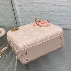 CD Lady 17cm Pink Lambskin Pink Charm