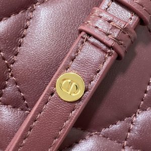 SMALL 20 CARO BACKPACK IN PLUM PURPLE MACROCANNAGE LAMBSKIN