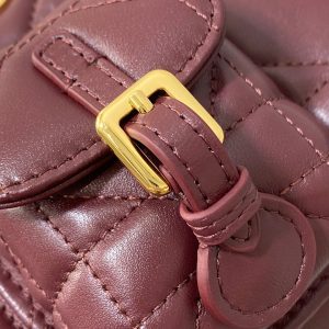 SMALL 20 CARO BACKPACK IN PLUM PURPLE MACROCANNAGE LAMBSKIN