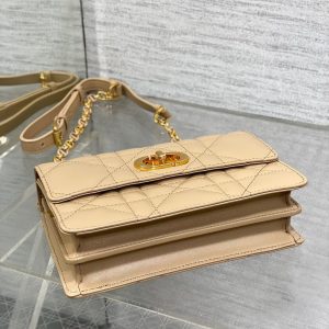 MISS CARO MINI 17 BAG IN CAMEL BEIGE MACROCANNAGE LAMBSKIN