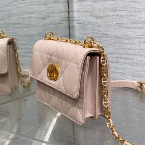 MISS CARO MINI 17 BAG IN LEMONADE PINK MACROCANNAGE LAMBSKIN