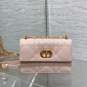 MISS CARO MINI 17 BAG IN LEMONADE PINK MACROCANNAGE LAMBSKIN