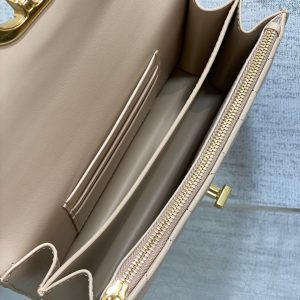 MISS CARO MINI 17 BAG IN POWDER BEIGE MACROCANNAGE LAMBSKIN