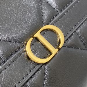 MISS CARO CIGALE MINI 24 BAG IN BLACK MACROCANNAGE LAMBSKIN