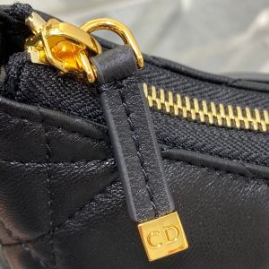 MISS CARO CIGALE MINI 24 BAG IN BLACK MACROCANNAGE LAMBSKIN