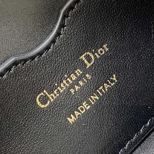 MISS CARO CIGALE MINI 24 BAG IN BLACK MACROCANNAGE LAMBSKIN