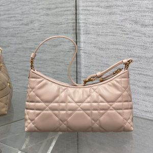 MISS CARO CIGALE MINI 24 BAG IN POWDER PINK MACROCANNAGE LAMBSKIN
