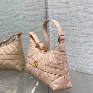 MISS CARO CIGALE MINI 24 BAG IN POWDER PINK MACROCANNAGE LAMBSKIN
