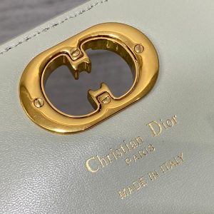 MONTAIGNE AVENUE MINI 19 BAG IN PISTACHIO GREEN CALFSKIN WITH GOLD HARDWARE