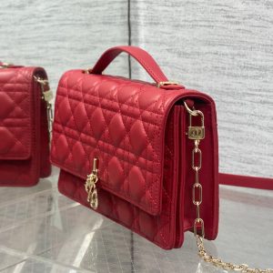 MINI BAG 24 IN RUBBY RED PATENT CANNAGE CALFSKIN