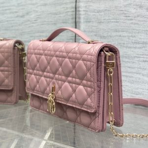 MINI BAG 24 IN ROSE PINK PATENT CANNAGE CALFSKIN