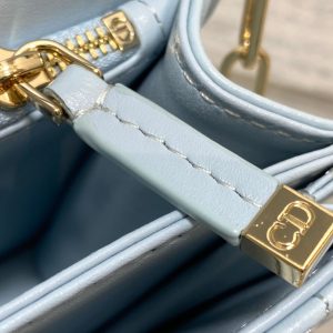 MINI BAG 24 IN LIGHT BLUE PATENT CANNAGE CALFSKIN