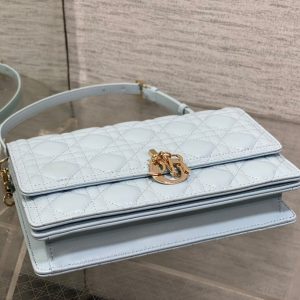 MINI BAG 24 IN LIGHT BLUE PATENT CANNAGE CALFSKIN