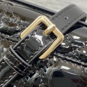 MINI BAG 24 IN BLACK PATENT CANNAGE CALFSKIN