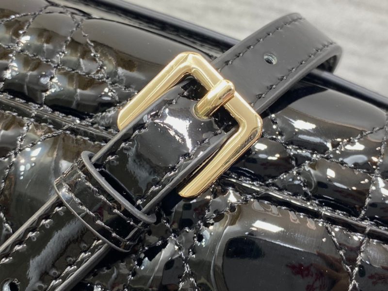 MINI BAG 24 IN BLACK PATENT CANNAGE CALFSKIN