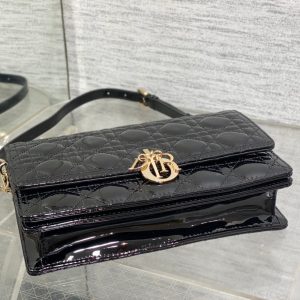 MINI BAG 24 IN BLACK PATENT CANNAGE CALFSKIN