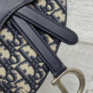 SADDLE 19 BAG WITH STRAP BLUE OBLIQUE JACQUARD