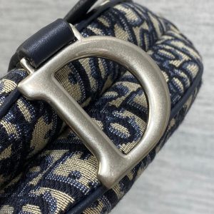 SADDLE 19 BAG WITH STRAP BLUE OBLIQUE JACQUARD