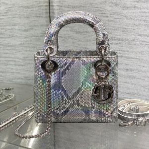 img_2b46f204_20241028_i1730103777_1841_2_jpg MINI 17 LADY BAG IN SILVER SNAKESKIN PATTERN LAMBSKIN