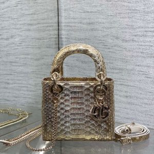 img_2b46f204_20241028_i1730104030_5184_4_jpg MINI 17 LADY BAG IN LIGHT GOLD SNAKESKIN PATTERN LAMBSKIN