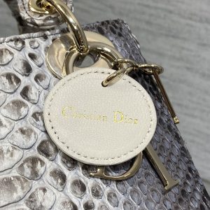 MINI 17 LADY BAG IN WHITE MIX BLACK SNAKESKIN PATTERN LAMBSKIN