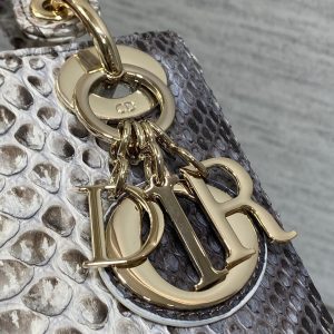 MINI 17 LADY BAG IN WHITE MIX BLACK SNAKESKIN PATTERN LAMBSKIN