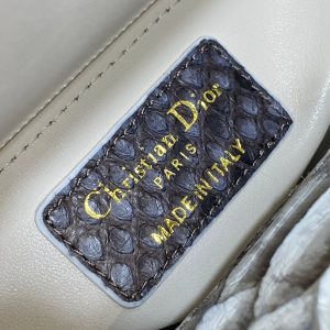 MINI 17 LADY BAG IN WHITE MIX BLACK SNAKESKIN PATTERN LAMBSKIN