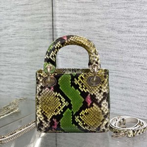 MINI 17 LADY BAG IN COLORFUL SNAKESKIN PATTERN LAMBSKIN 225975