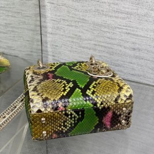 MINI 17 LADY BAG IN COLORFUL SNAKESKIN PATTERN LAMBSKIN 225975