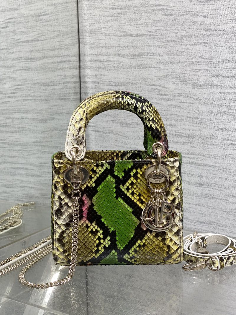 MINI 17 LADY BAG IN COLORFUL SNAKESKIN PATTERN LAMBSKIN 225975