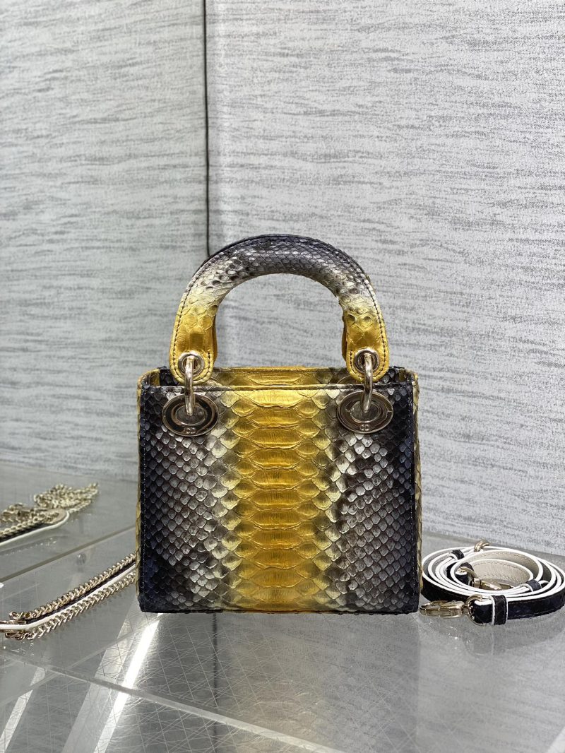 img_2b46f204_20241028_i1730105254_3257_2_jpg MINI 17 LADY BAG IN SUN FLOWER MIX BLACK SNAKESKIN PATTERN LAMBSKIN