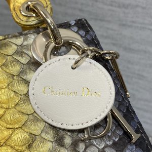 img_2b46f204_20241028_i1730105254_3888_3_jpg MINI 17 LADY BAG IN SUN FLOWER MIX BLACK SNAKESKIN PATTERN LAMBSKIN