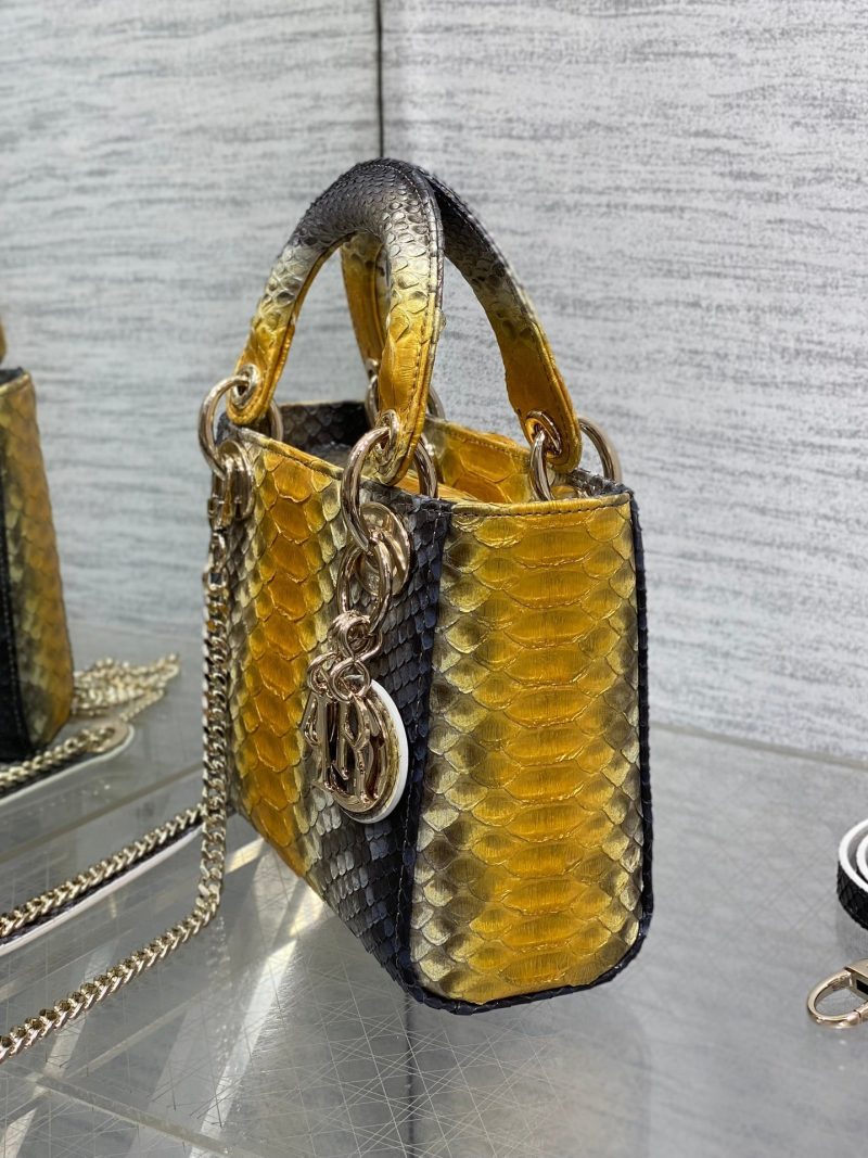 img_2b46f204_20241028_i1730105260_1623_0_jpg MINI 17 LADY BAG IN SUN FLOWER MIX BLACK SNAKESKIN PATTERN LAMBSKIN