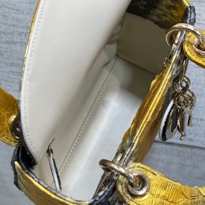 img_2b46f204_20241028_i1730105260_5177_0_jpg MINI 17 LADY BAG IN SUN FLOWER MIX BLACK SNAKESKIN PATTERN LAMBSKIN