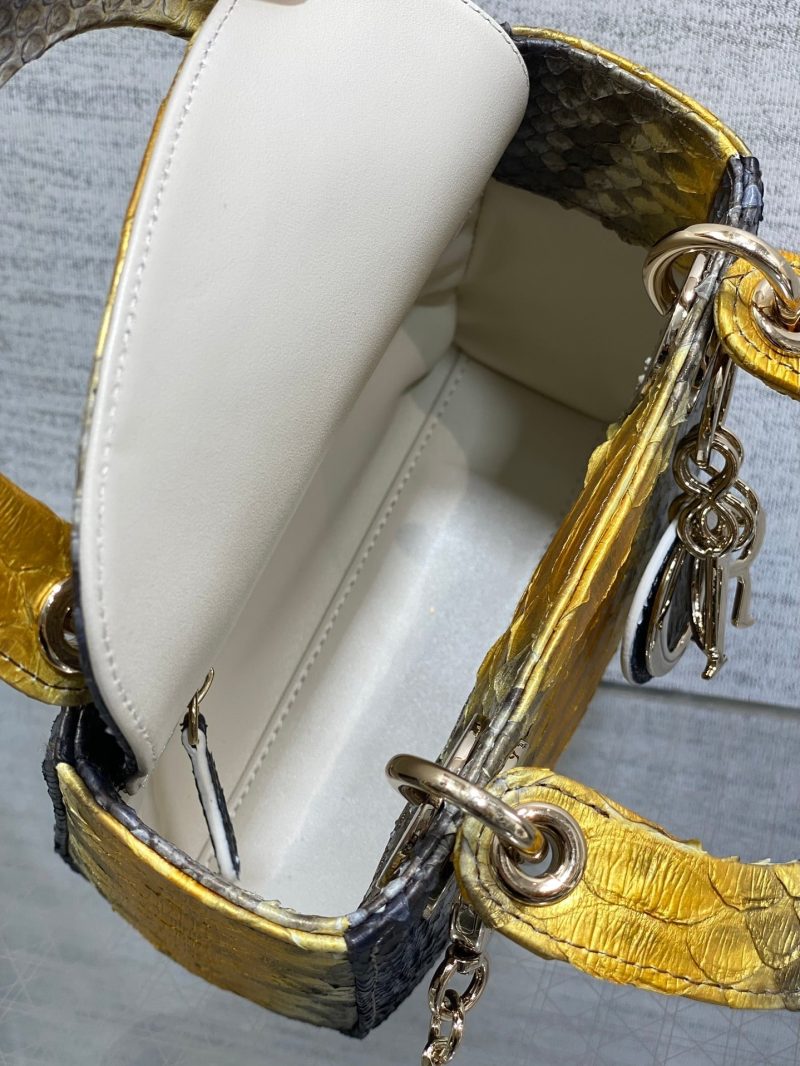 img_2b46f204_20241028_i1730105260_5177_0_jpg MINI 17 LADY BAG IN SUN FLOWER MIX BLACK SNAKESKIN PATTERN LAMBSKIN