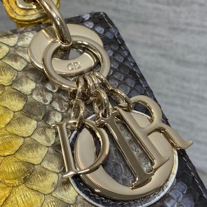 img_2b46f204_20241028_i1730105260_8294_0_jpg MINI 17 LADY BAG IN SUN FLOWER MIX BLACK SNAKESKIN PATTERN LAMBSKIN